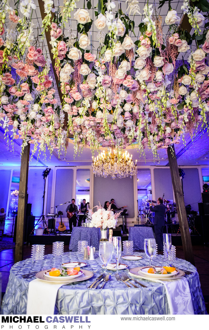 Canopy of Flowers over Head Table