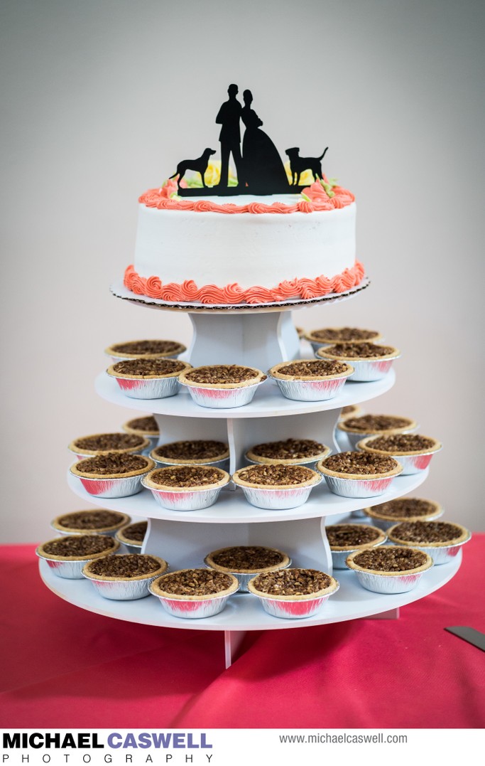 Wedding Cake with Pecan Pies at Audubon Tea Room