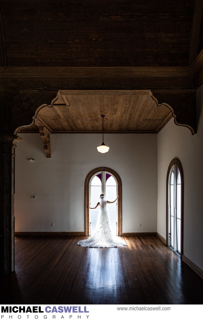 Bride by Window at Livaudais Hall
