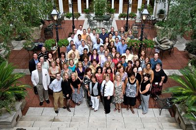 Group photo of insurance meeting event in New Orleans