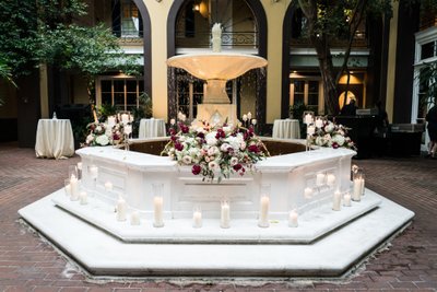 Courtyard Fountain Decor at Hotel Mazarin