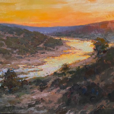 Sunset at Bluff Creek - Llano