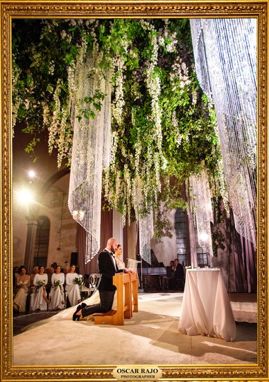 Marigny Opera House weddings, ceremony, bride and groom