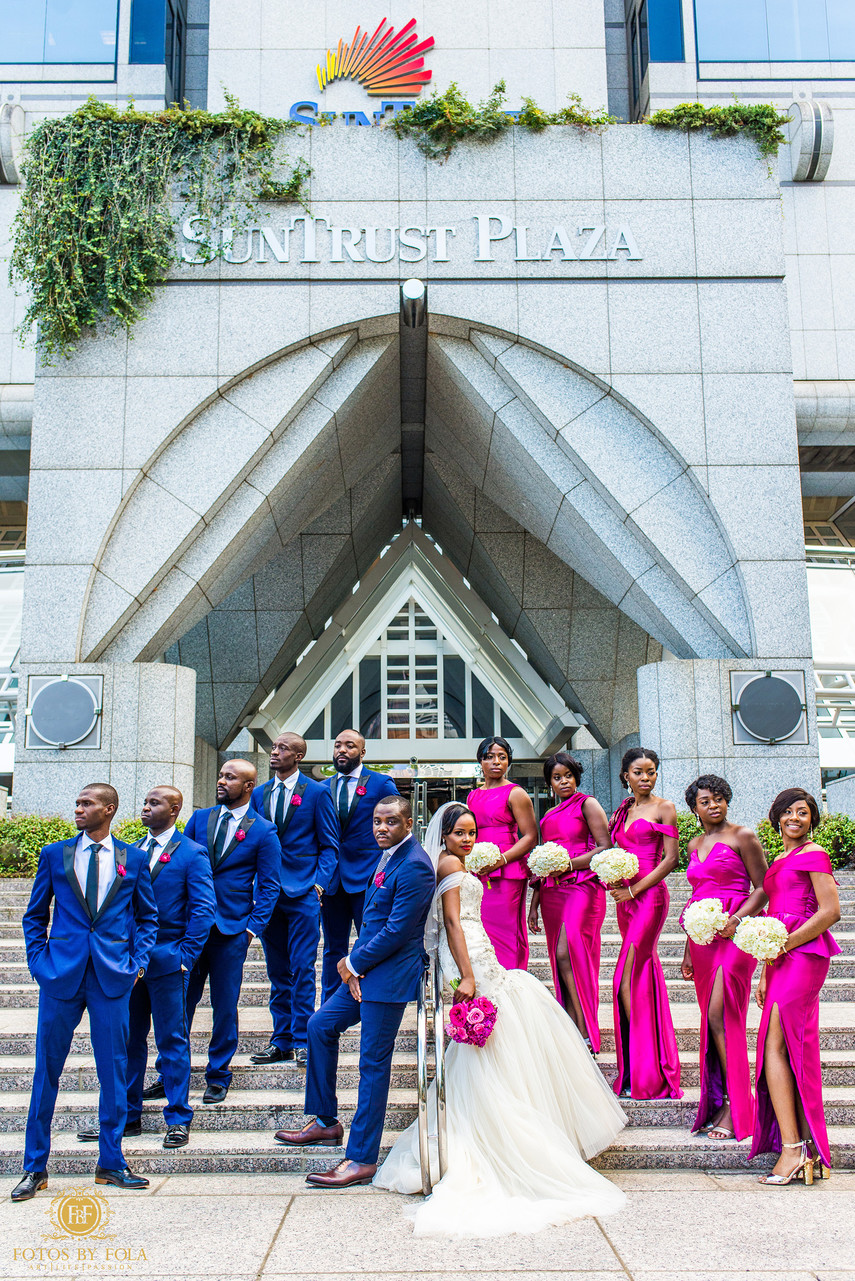 Atlanta Wedding Photographer Bridal Party in Formation