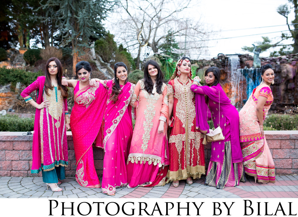 Pakistani Bridesmaids Wedding Photos Lucien's Manor NJ