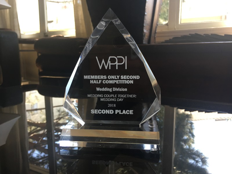  WPPI 2nd Place Trophy for City Hall Wedding Couple 