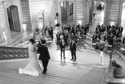 Elegant sf city Hall Wedding Ceremony