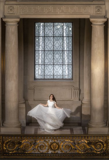 Elegant Bride in Classical Hall