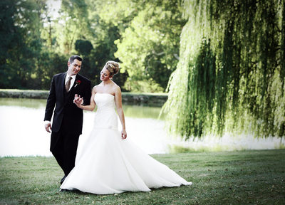West Shore Country Club Wedding Photo with Willow Trees