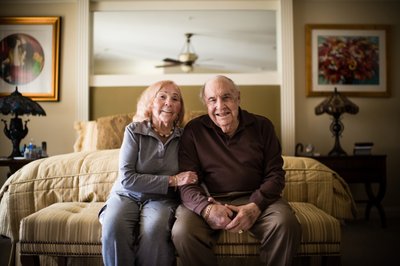 Portrait of Grandparents in Their Home