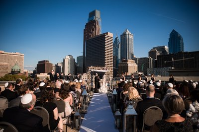 Rooftop Wedding at Franklin Institute