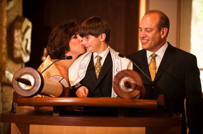 Bar Mitzvah with Parents at Torah