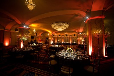 Dramatic Wedding Reception Lighting at Ritz-Carlton