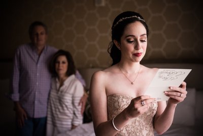 Bride Sheds Tear Reading Letter From Husband-to-Be