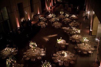 Wedding Reception Table Setup at Barnes Foundation