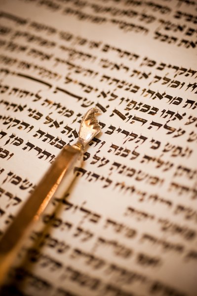 Torah Scroll with Pointer