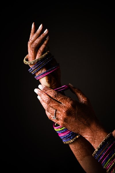 Henna and Bangles at Indian Wedding