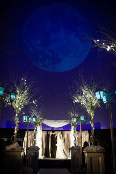 Franklin Institute Wedding Ceremony in Planetarium
