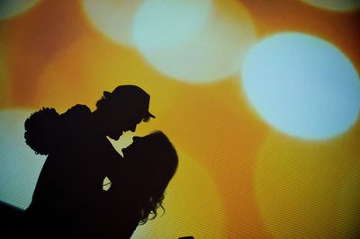 Funky Wedding Silhouette Bride and Groom - Los Angeles Wedding, Mitzvah & Portrait Photographer - Next Exit Photography