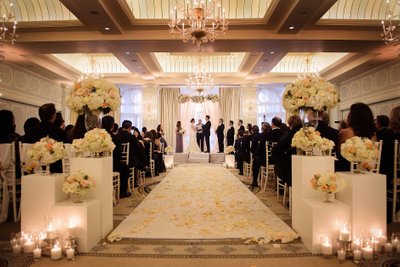 Candle Lit Wedding Ceremony in the Collonade Ballroom