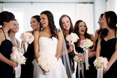 Laughing Brides Maids at the Hotel Casa Del Mar