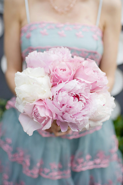 Wedding Details - Pink and White Peony Bridal Bouquet