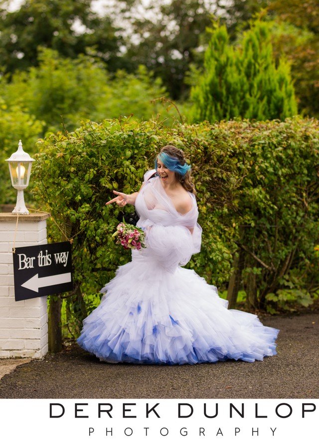 The way to the bar at Enterkine house wedding venue