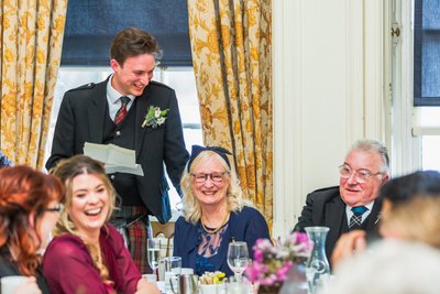 Groom speech top table Pollok House Groom speech top table Pollok House
