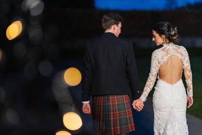 Couple night walk Pollok House Glasgow Couple night walk Pollok House Glasgow