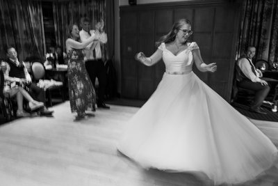 bride dancing at Piersland house hotel Troon - Ayrshire