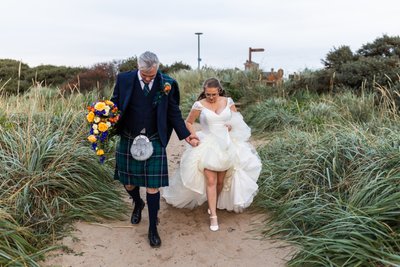 Troon Beach Wedding Portraits — Piersland House Troon Beach Wedding Portraits — Piersland House