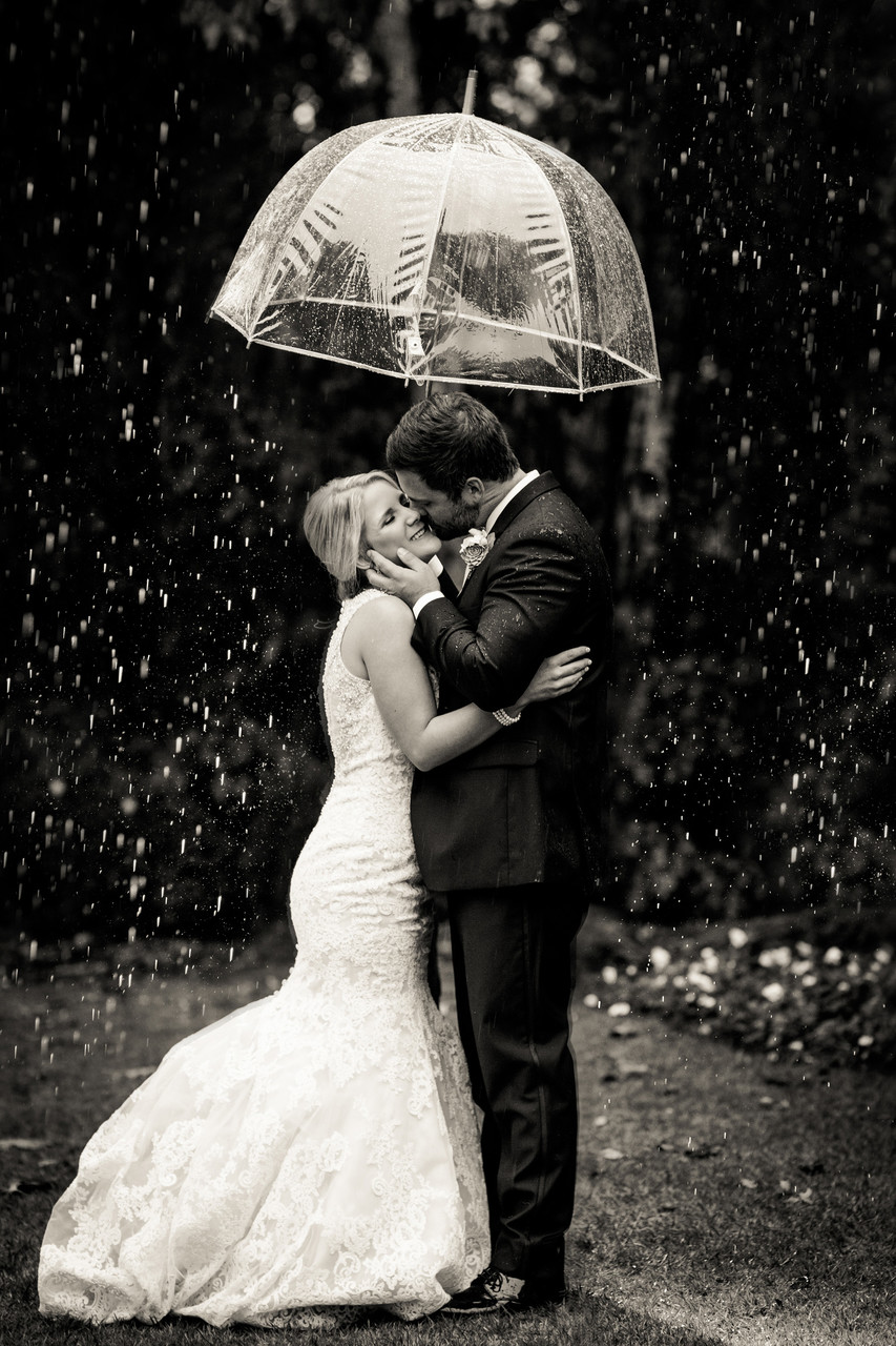 Outdoor Rainy Wedding Country Club South Atlanta