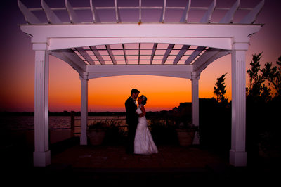Lombardi's on the Bay Wedding Sunset Picture