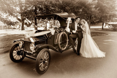 Antique Car Wedding Pictures Northport NY