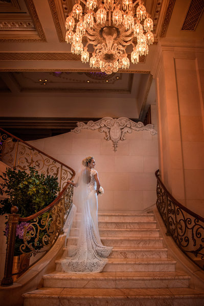 Plaza Hotel NYC Grand Staircase Wedding Picture