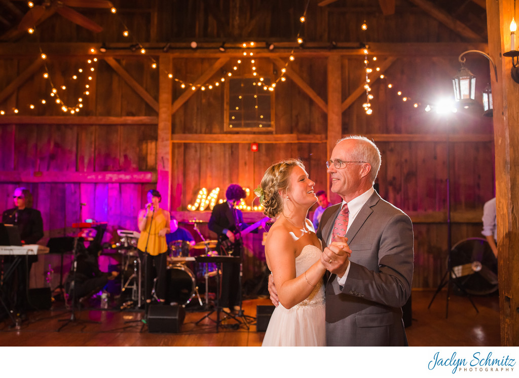 Father daughter dance at Boyden Farms VT