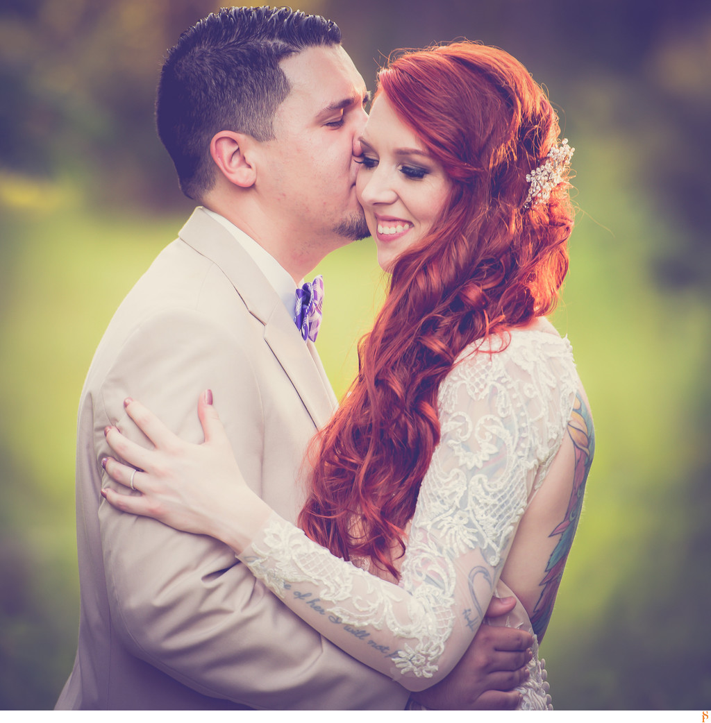 Gorgeous bride with red hair 
