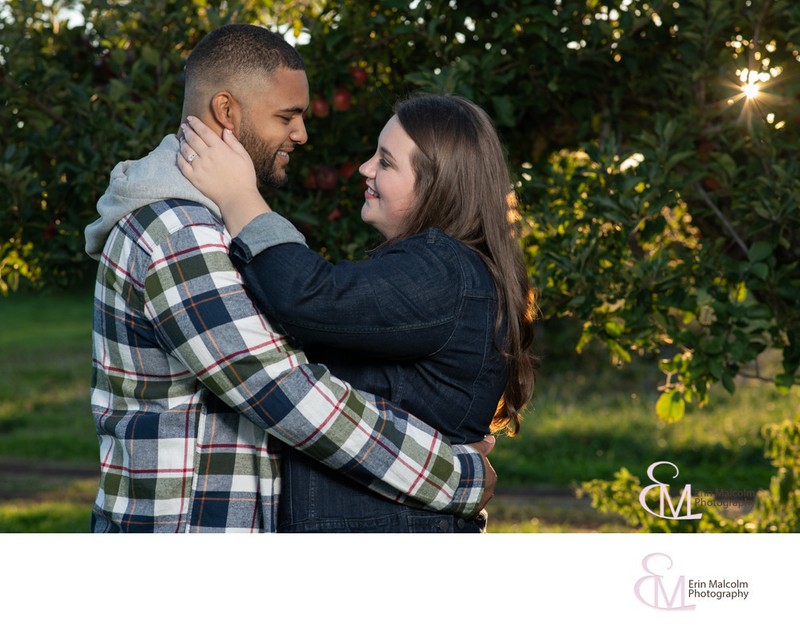 Riverview Orchards engagement session, Rexford NY