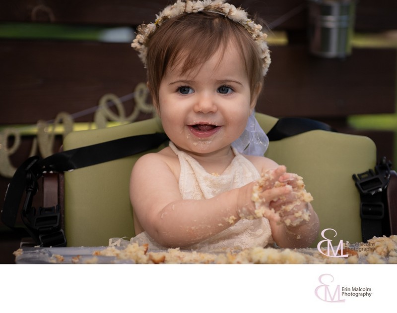 One year old birthday party, CP family photographer