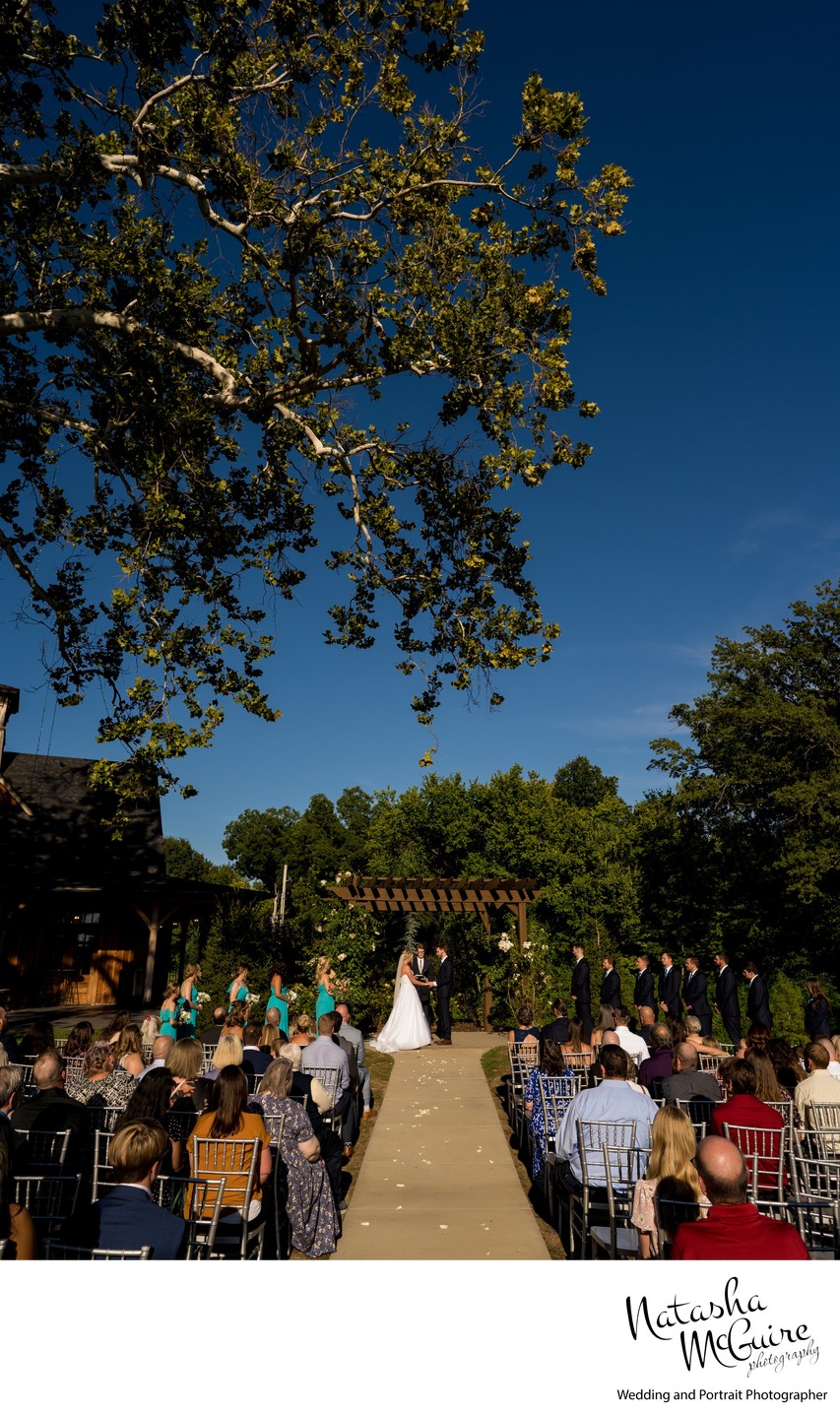 Outdoor wedding in September near St Louis