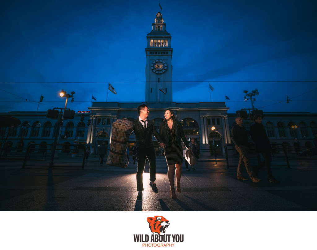 san francisco ferry building engagement photography