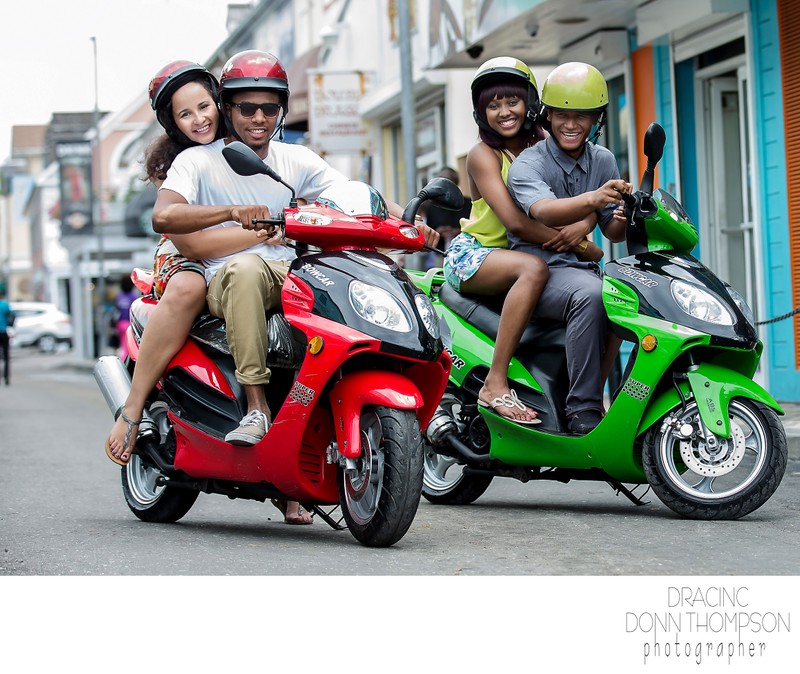 Better in The Bahamas Scooter Riding Couples Photographer