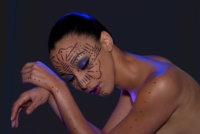 Los Angeles Beauty Photographer Tattoo Face 