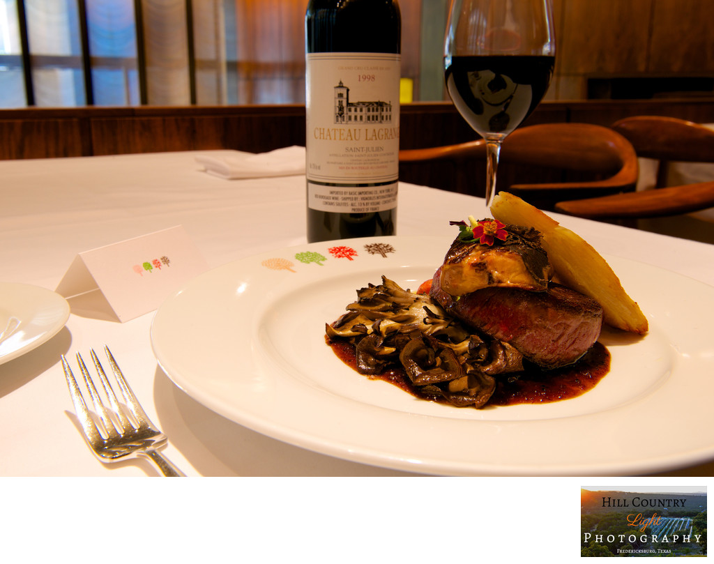 Chateau Lagrange wine paired with tenderloin mushrooms