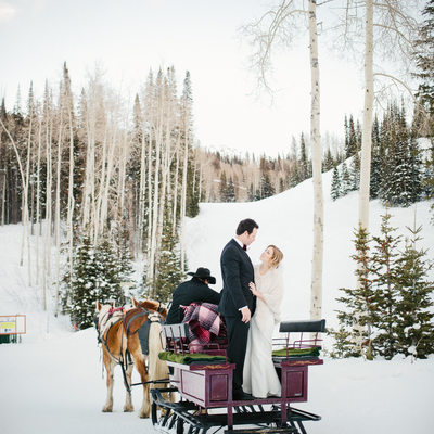 private winter wedding deer valley utah