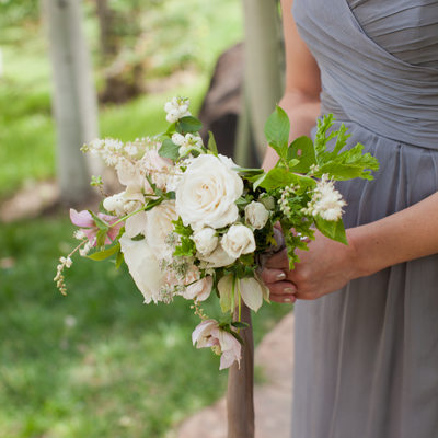 Pastel bridesmaids bouquet by Tinge Floral