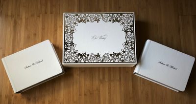 Crystal Glance Signature Wedding Book with parent books