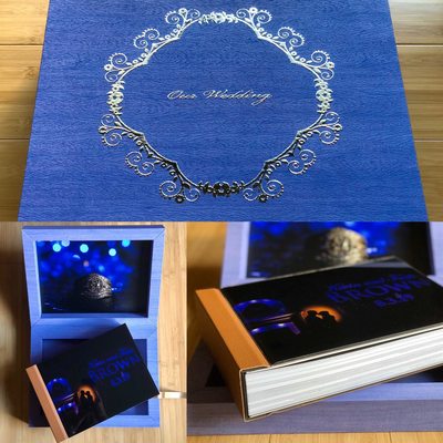 Mapple Wedding Signature Book with leather cover