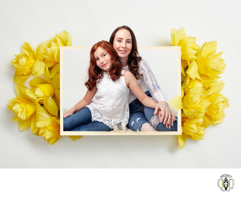 Mother & Daughter Portrait with Narcissus
