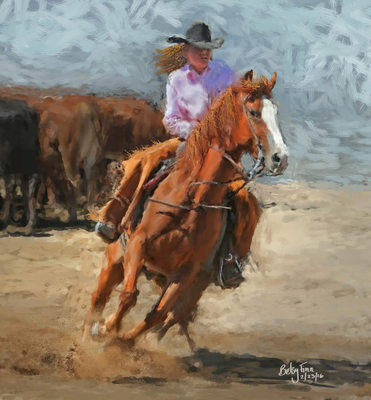 Painting of Horse + Rider